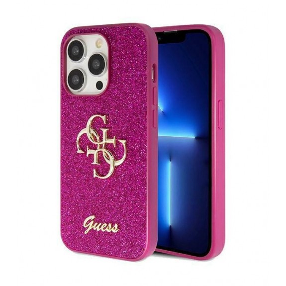 Coque Guess Glitter Script Big 4G