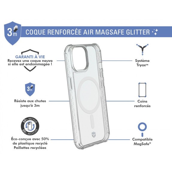 Coque Renforcée Air Magsafe Glitter