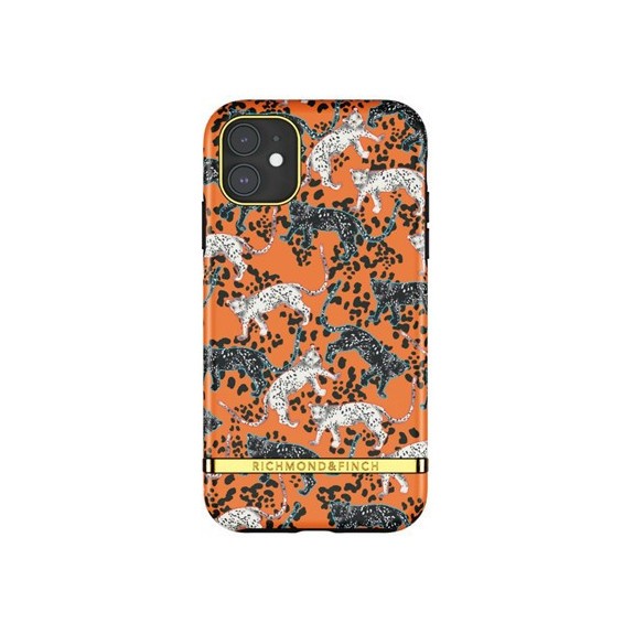 Coque Rigide Orange Leopard