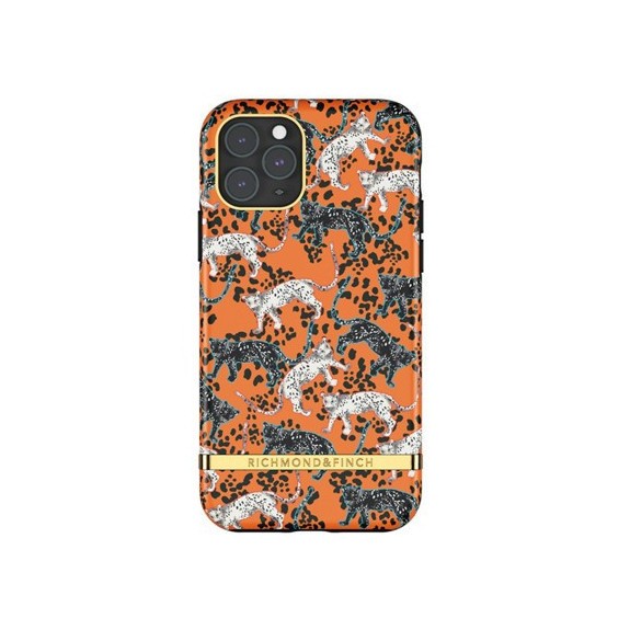 Coque Rigide Orange Leopard