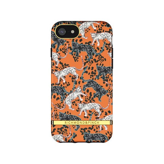 Coque Rigide Orange Leopard