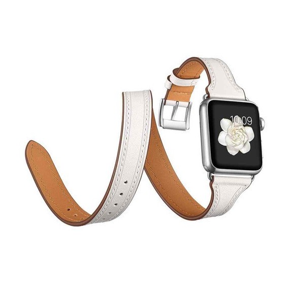 Bracelet Cuir Double Tour Apple Watch - 42/44/45/49 mm