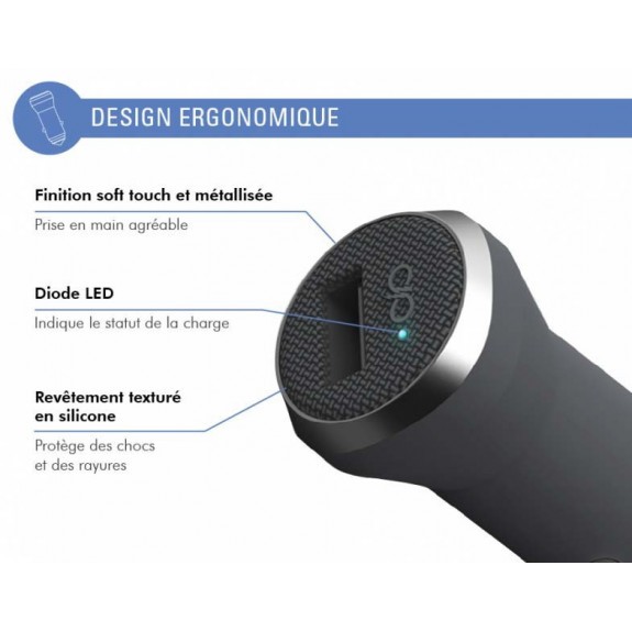 Chargeur voiture + câble de charge Micro USB Force Power